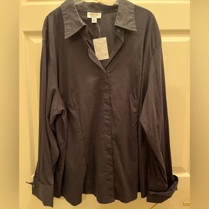 Classic Talbots 24W dress shirt black new with tags!